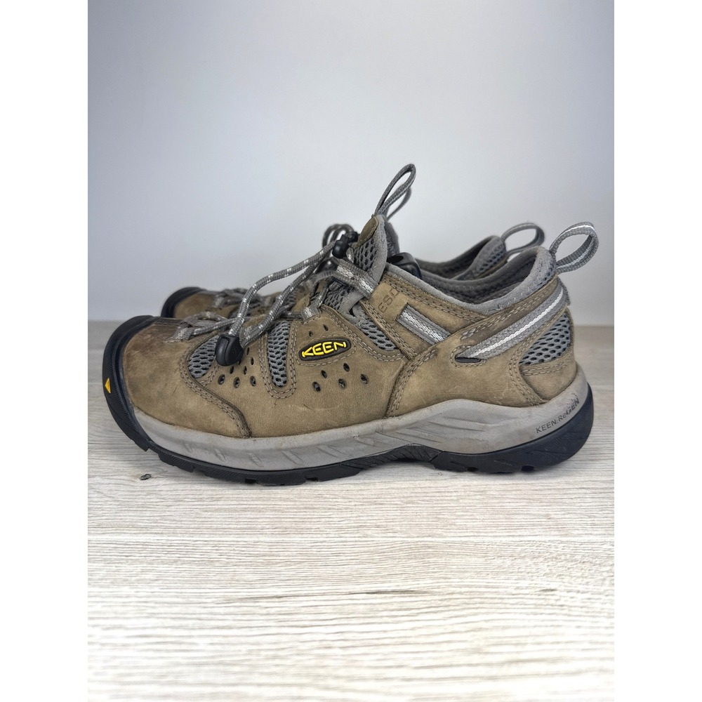KEEN Women 9.5 Work Shoes Atlanta Cool II ESD Steel Toe Brown Utility Gorpcore